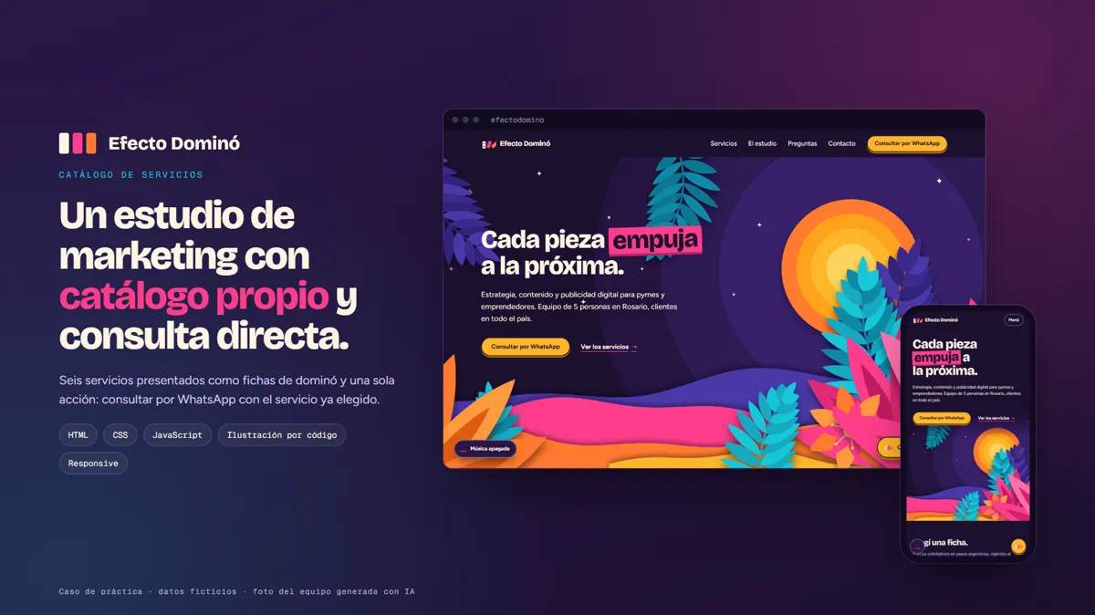 Portada del proyecto Efecto Dominó