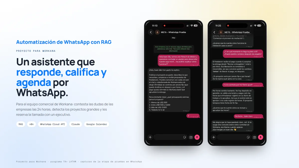 Portada del proyecto Asistente de WhatsApp con RAG