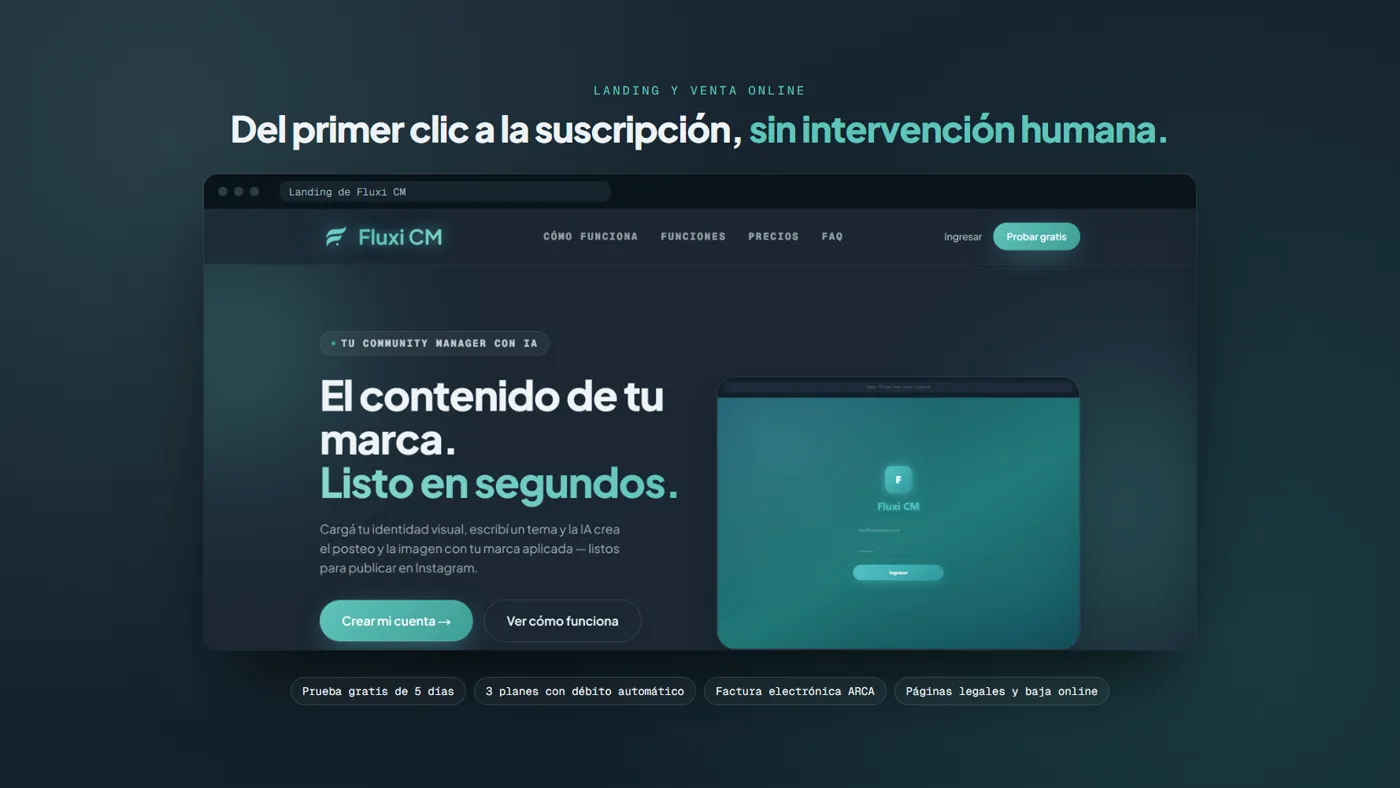 la landing en vivo