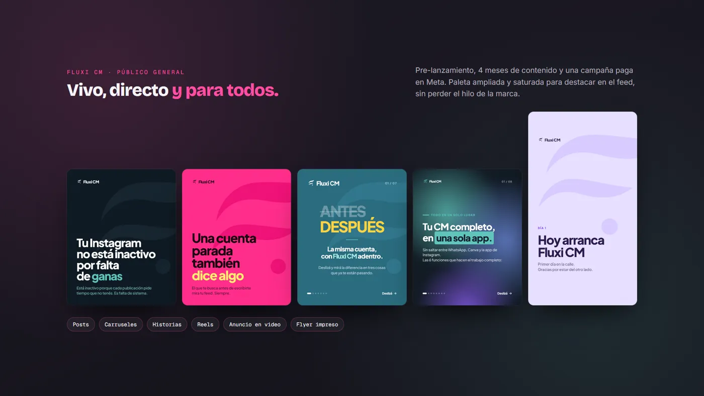 piezas de la campaña de Fluxi CM